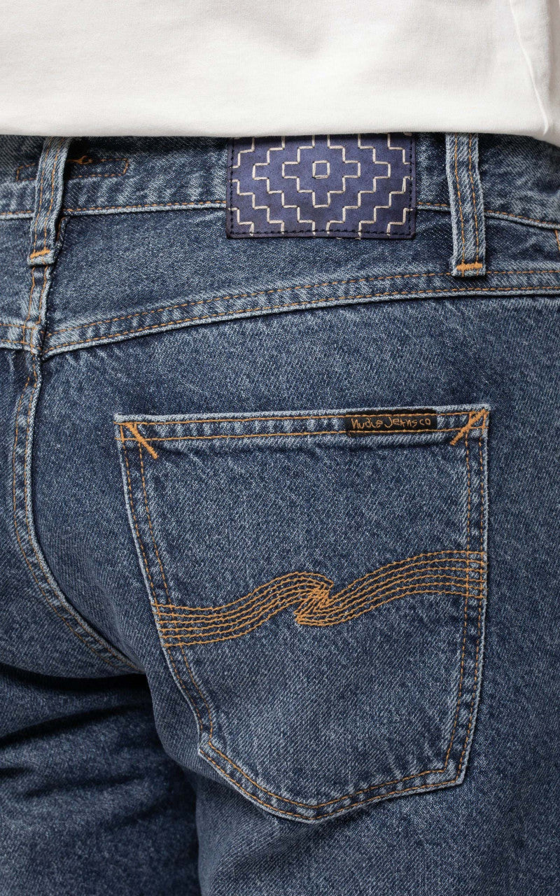 Nudie Jeans Steady Eddie II Stitched Blue
