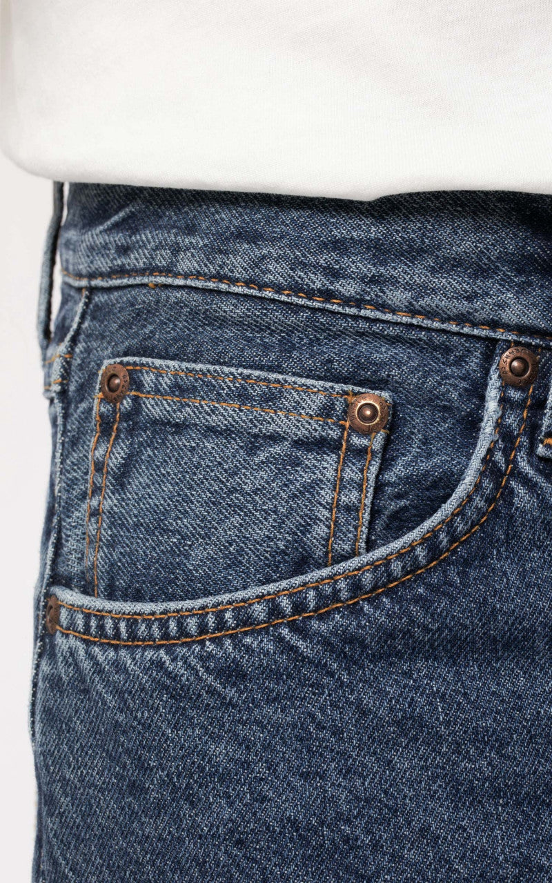 Nudie Jeans Steady Eddie II Stitched Blue