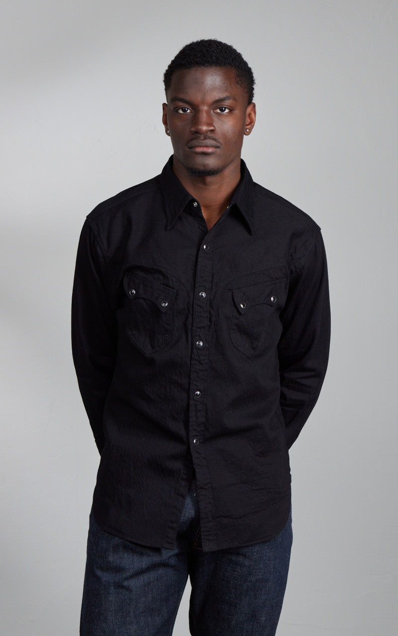 Stevenson Overall Co. Cody Denim Shirt Black