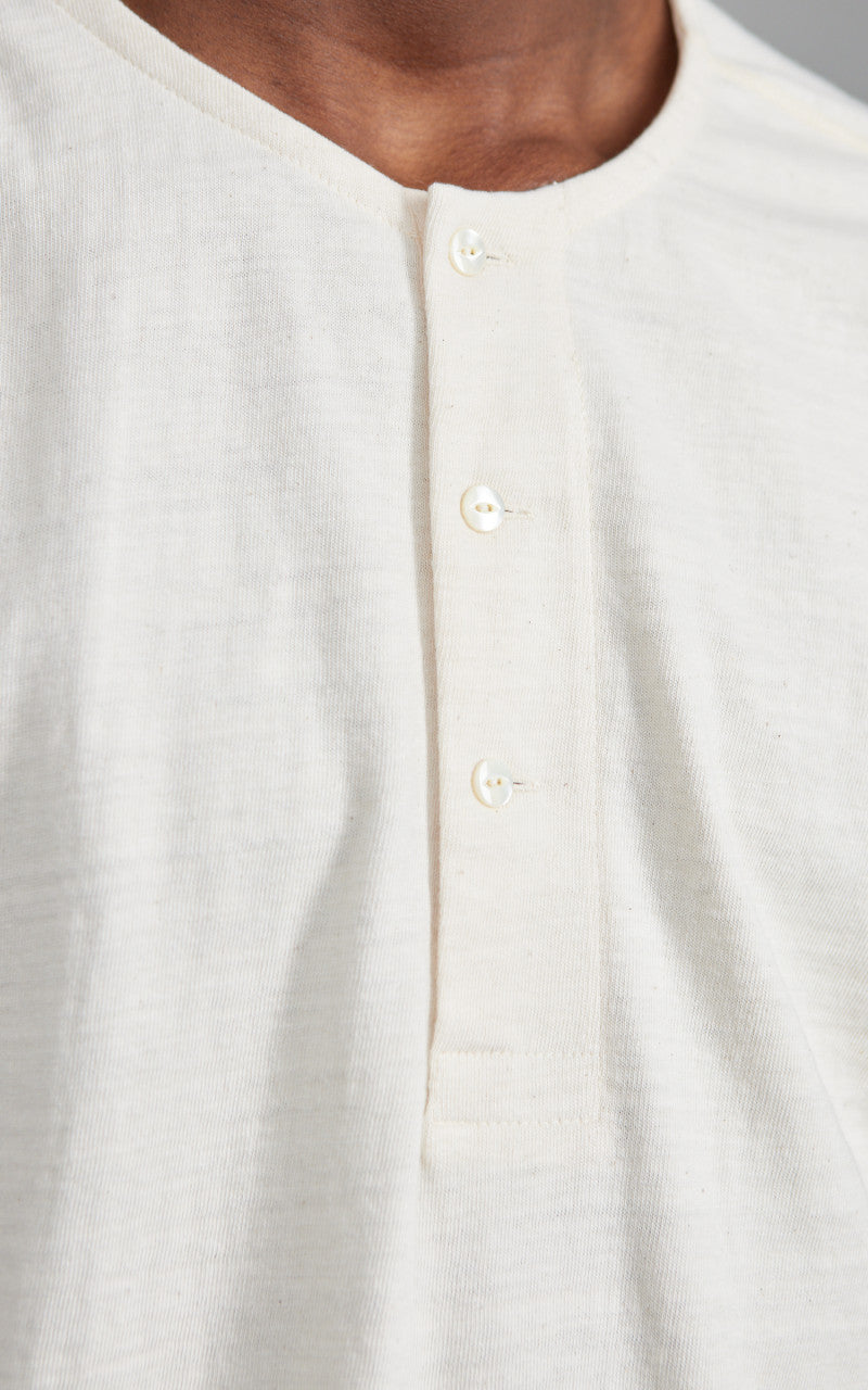 Stevenson Overall Co. SideFlex Loopwheeled Henley Oatmeal