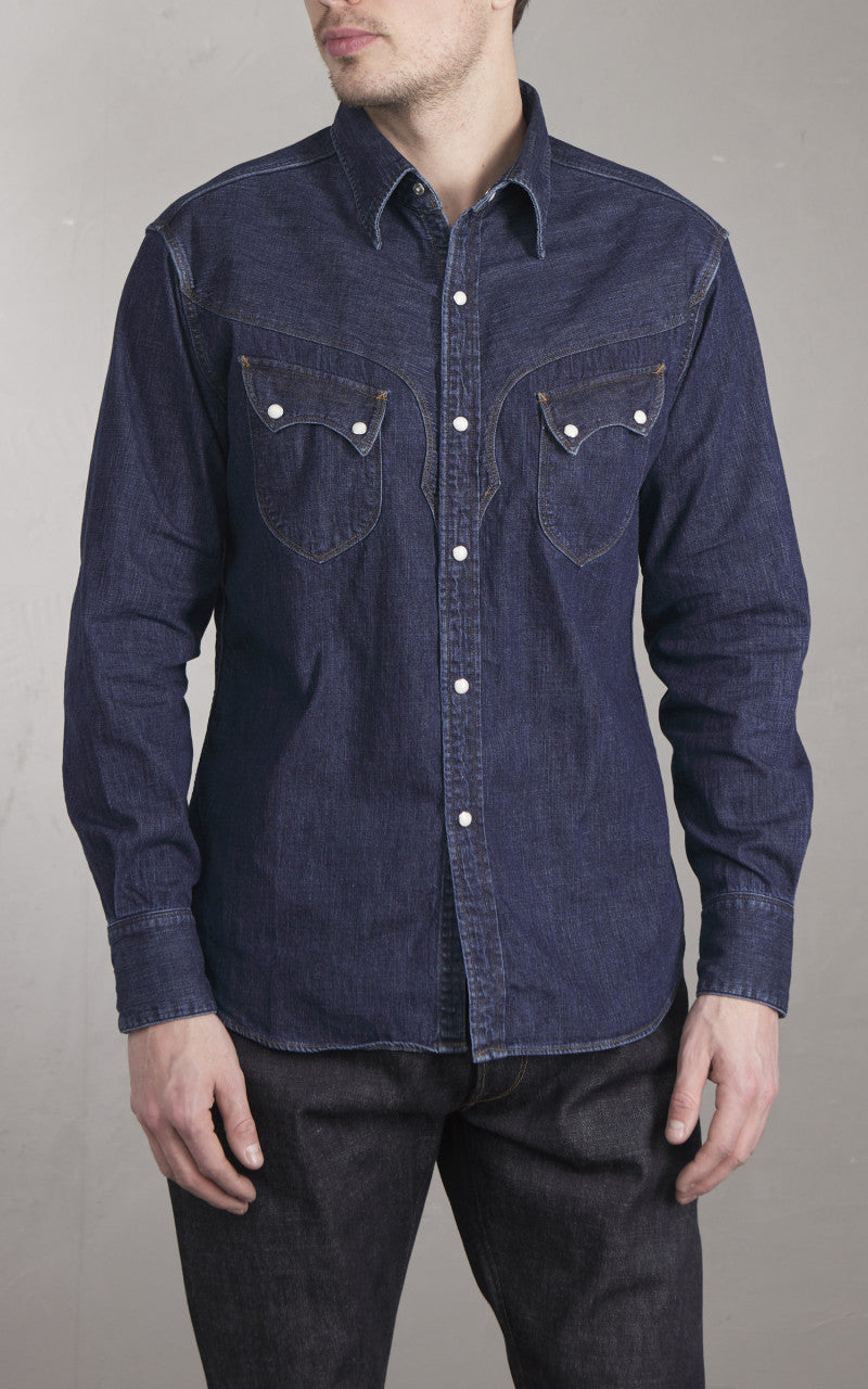Stevenson Overall Co. Cody Denim Shirt Faded Indigo