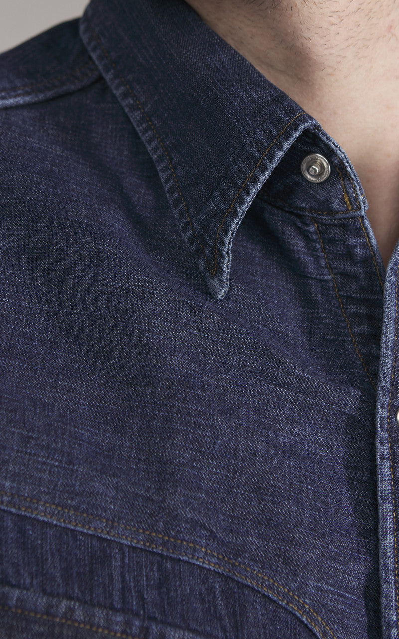 Stevenson Overall Co. Cody Denim Shirt Faded Indigo