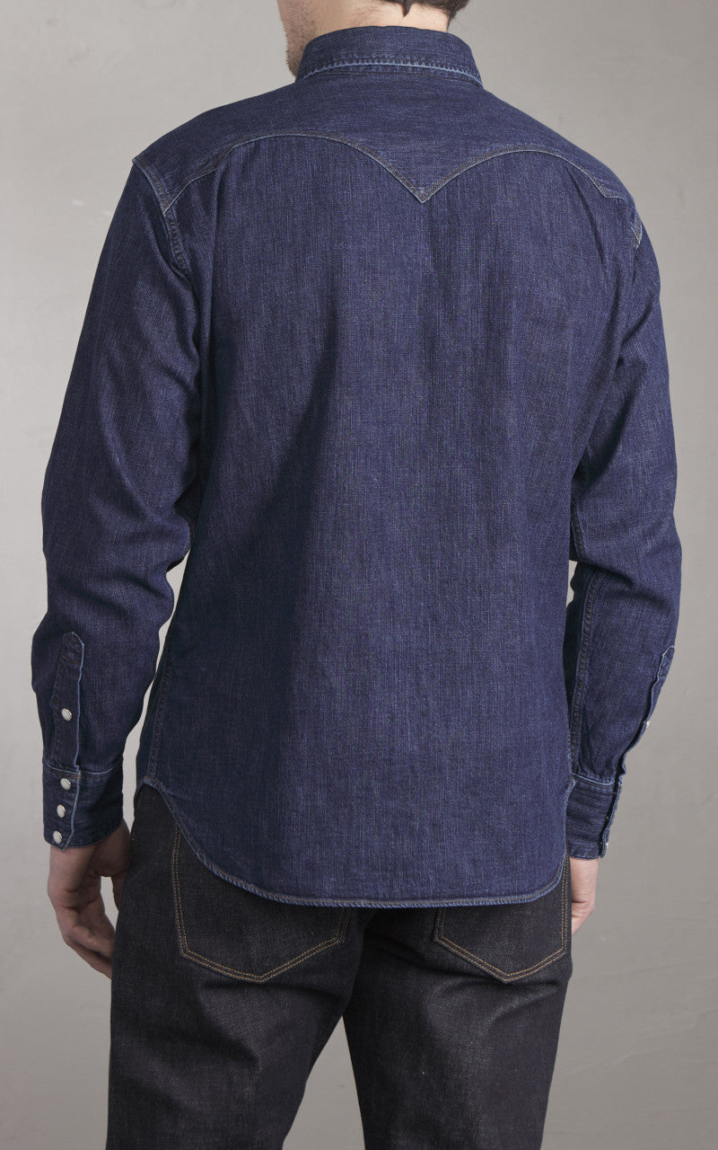Stevenson Overall Co. Cody Denim Shirt Faded Indigo