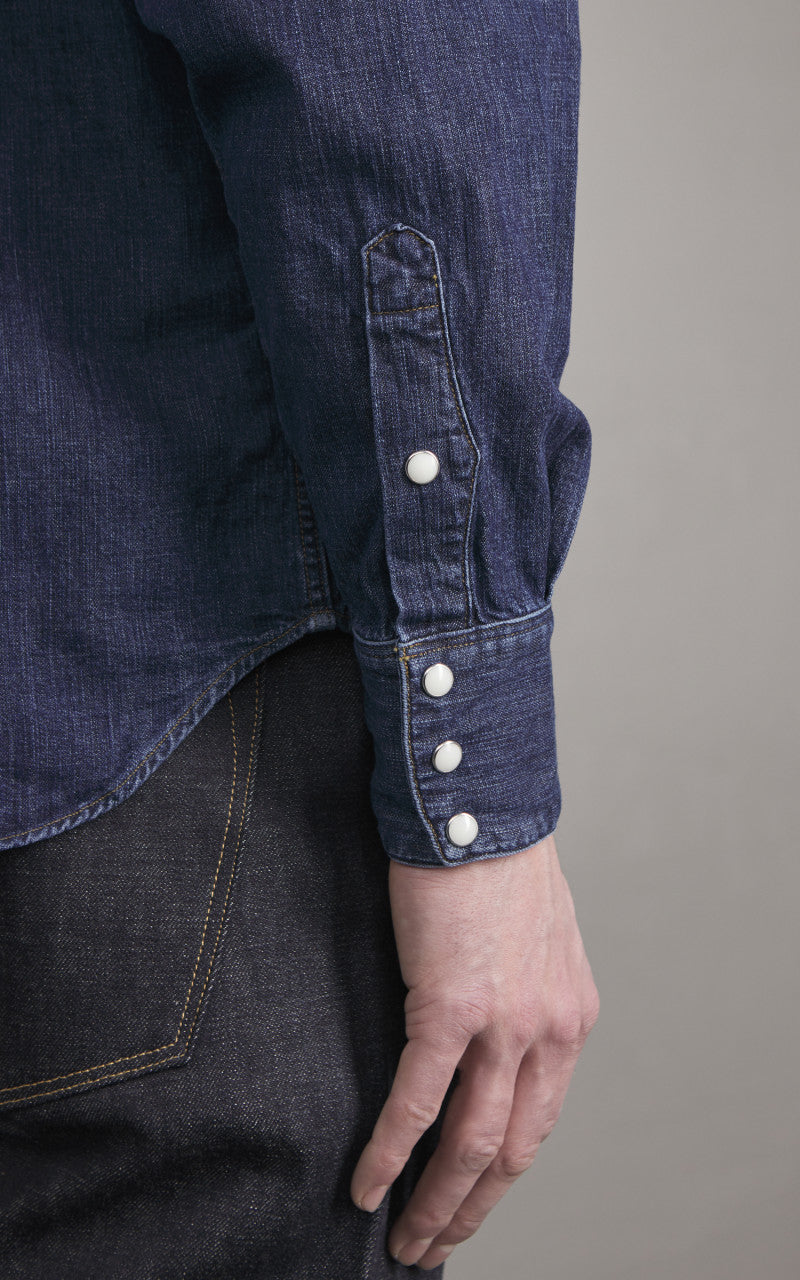 Stevenson Overall Co. Cody Denim Shirt Faded Indigo