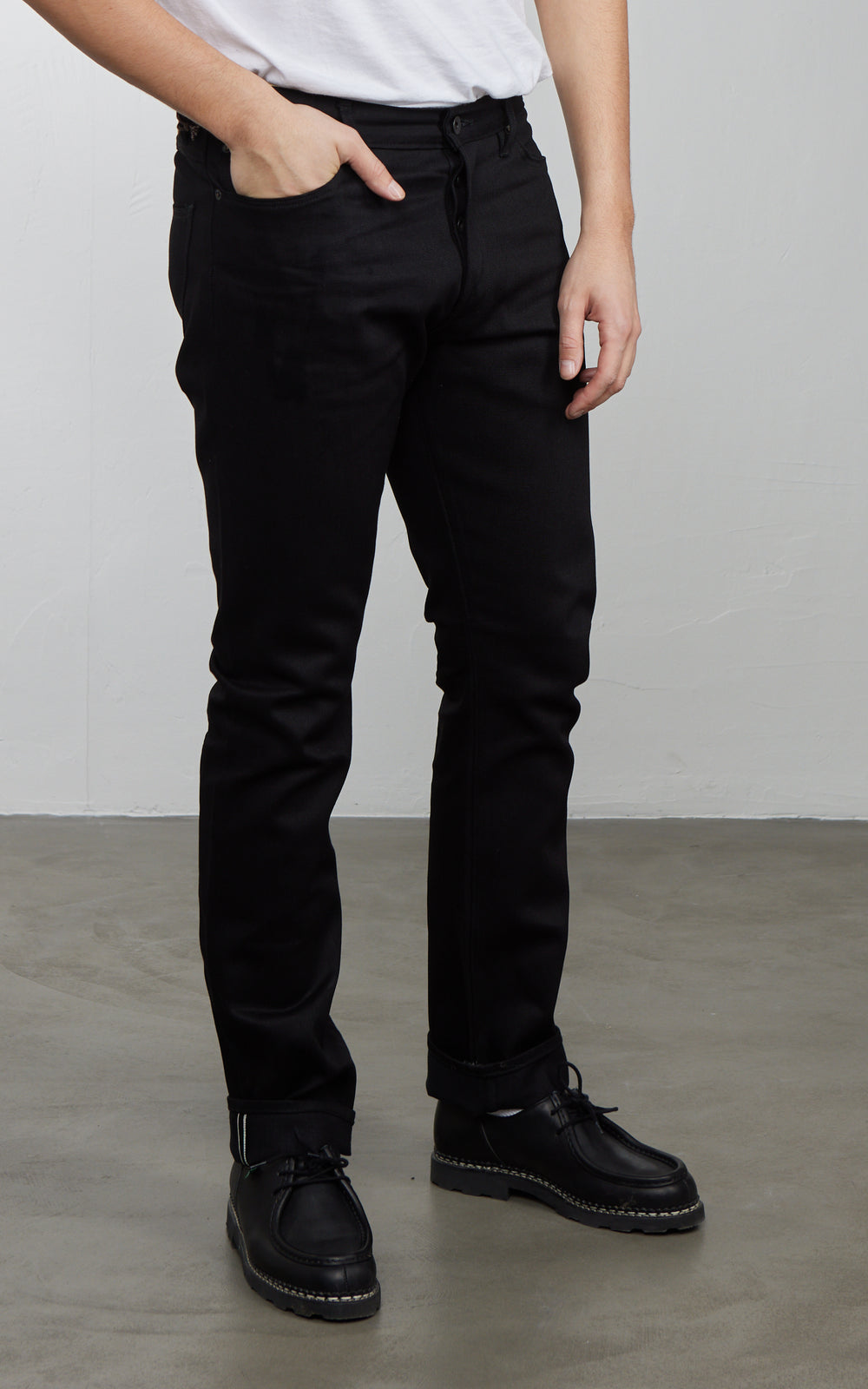 Stevenson Overall Co. Big Sur Jeans Selvedge Unwashed Solid Black
