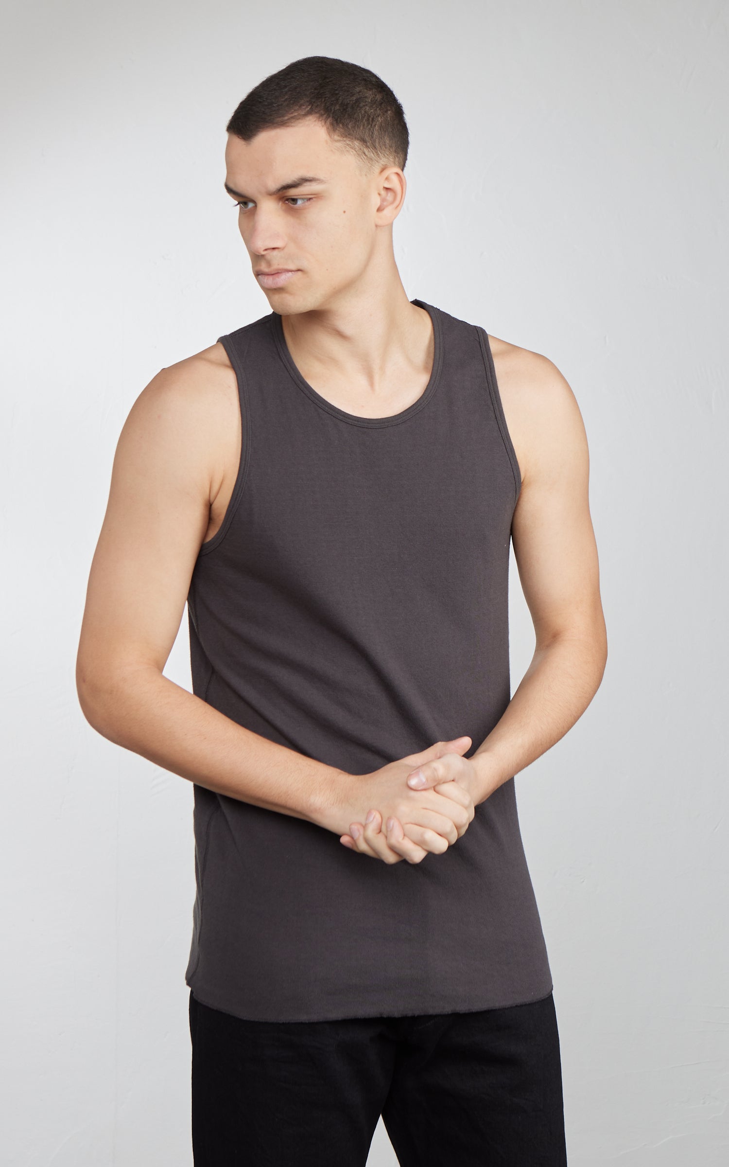 Stevenson Overall Co. DualComfort Cotton Tank Charcoal