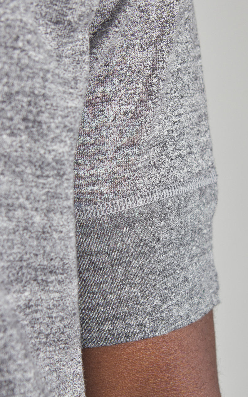 Stevenson Overall Co. SideFlex Loopwheeled Henley Heather Grey