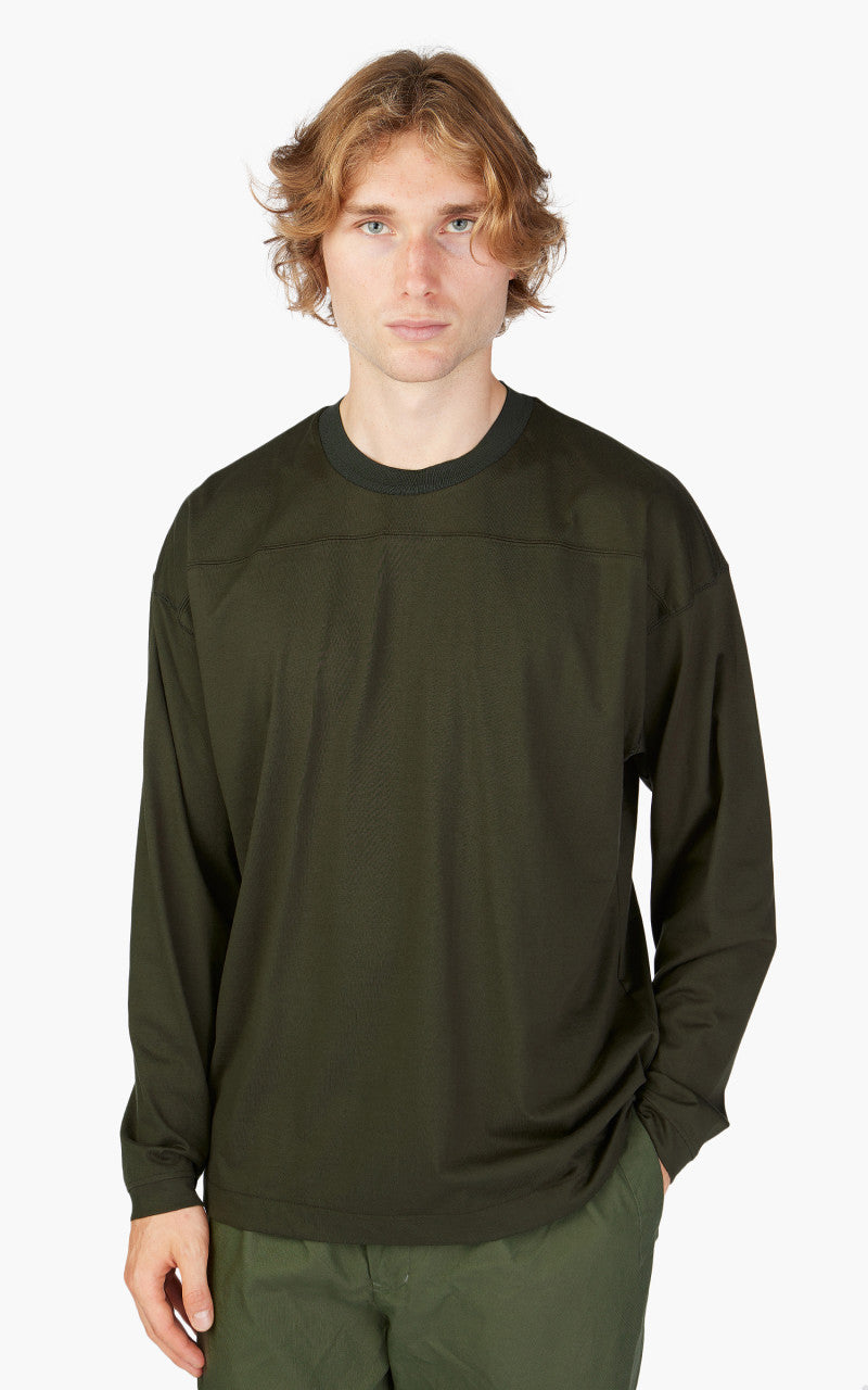 Still By Hand Knitted Rib Long Sleeve Olive