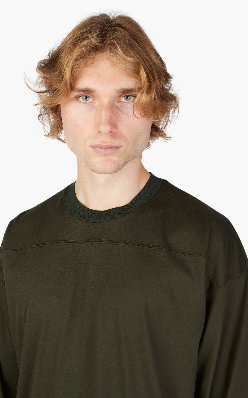 Still By Hand Knitted Rib Long Sleeve Olive