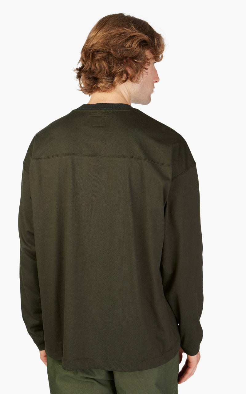 Still By Hand Knitted Rib Long Sleeve Olive
