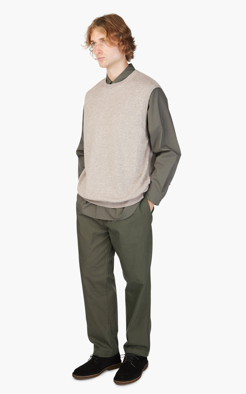 Still By Hand Yak Mix Cotton Vest Taupe