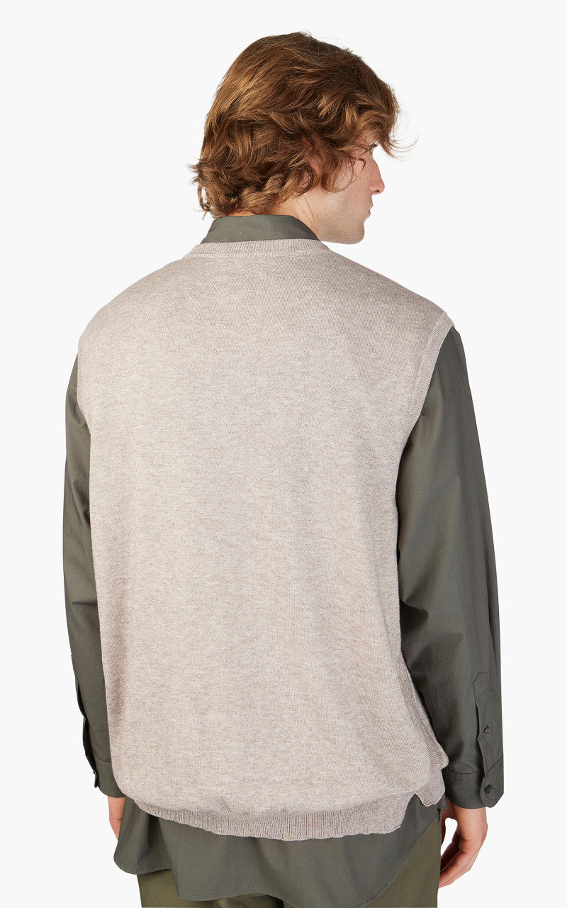 Still By Hand Yak Mix Cotton Vest Taupe