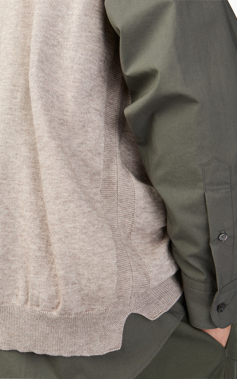 Still By Hand Yak Mix Cotton Vest Taupe