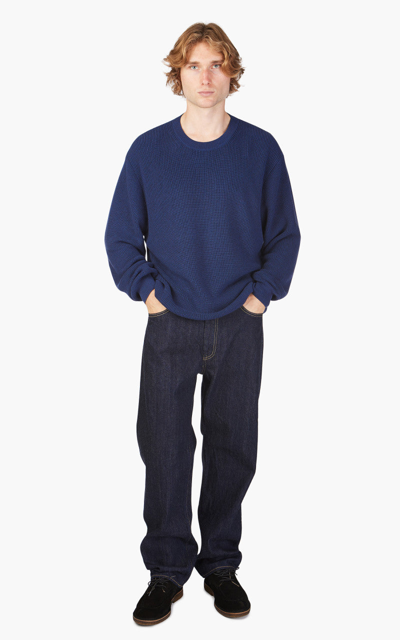Still By Hand Yak Mix Cotton Sweater Blue