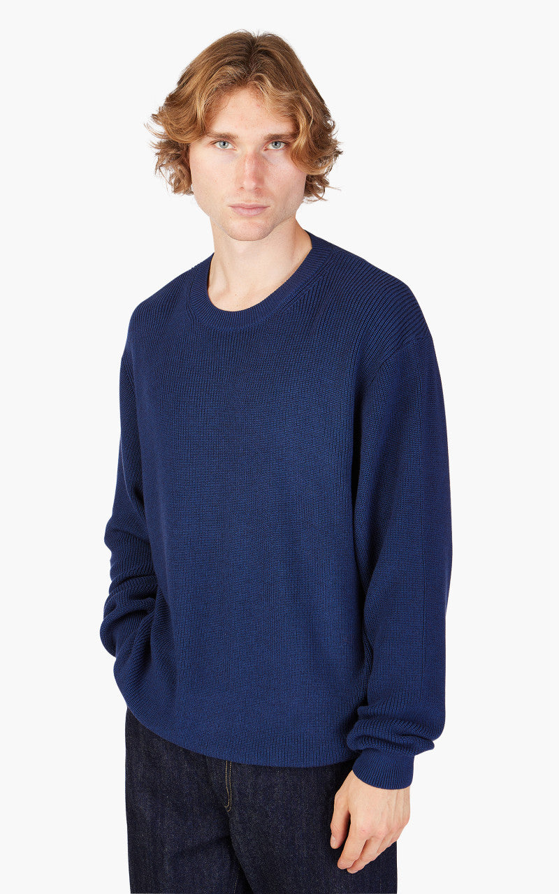 Still By Hand Yak Mix Cotton Sweater Blue