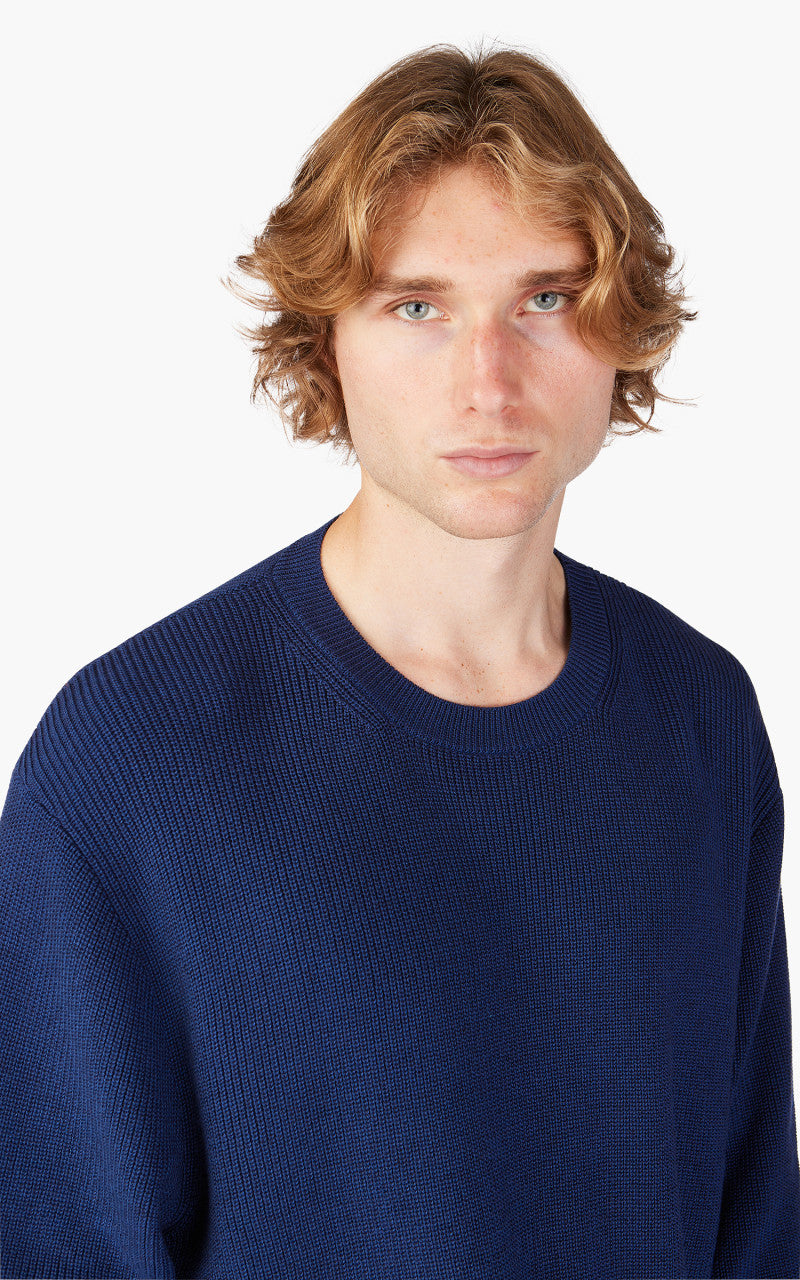 Still By Hand Yak Mix Cotton Sweater Blue