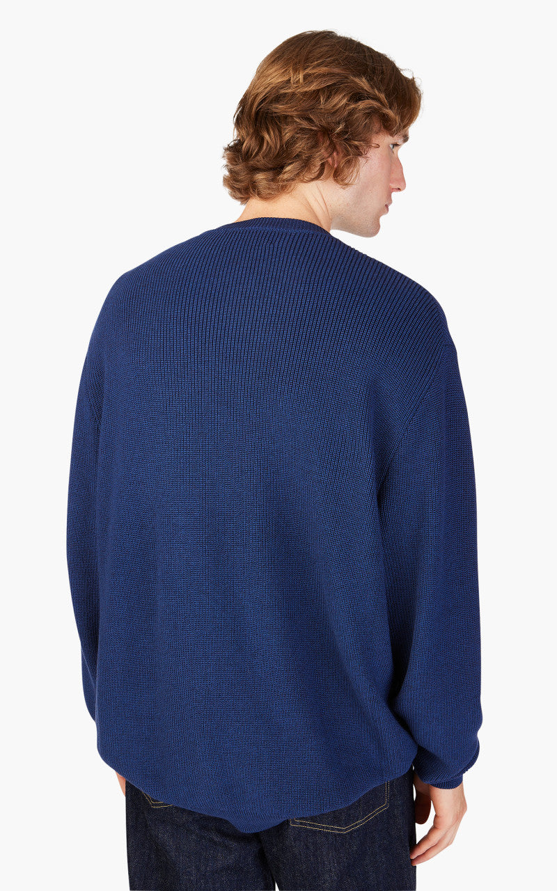 Still By Hand Yak Mix Cotton Sweater Blue
