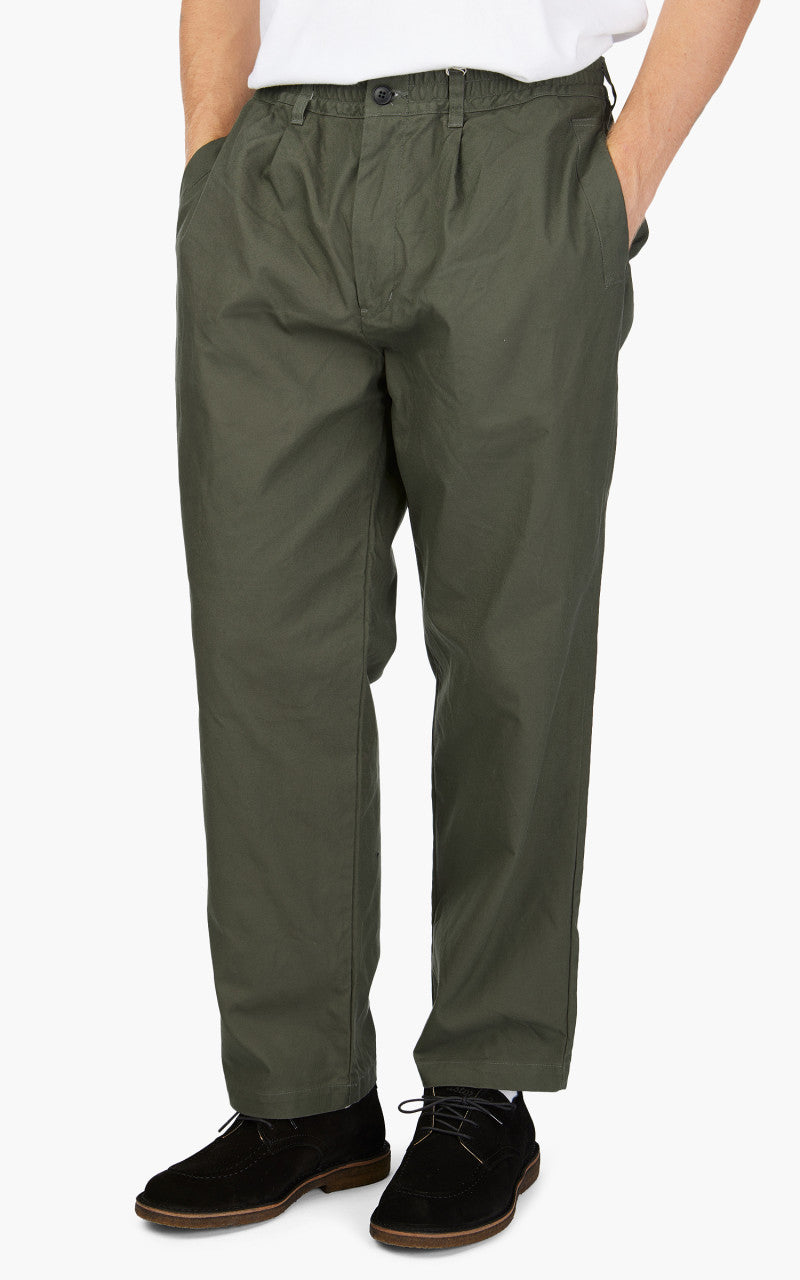 Still By Hand Welt Side Pocket Pants Olive