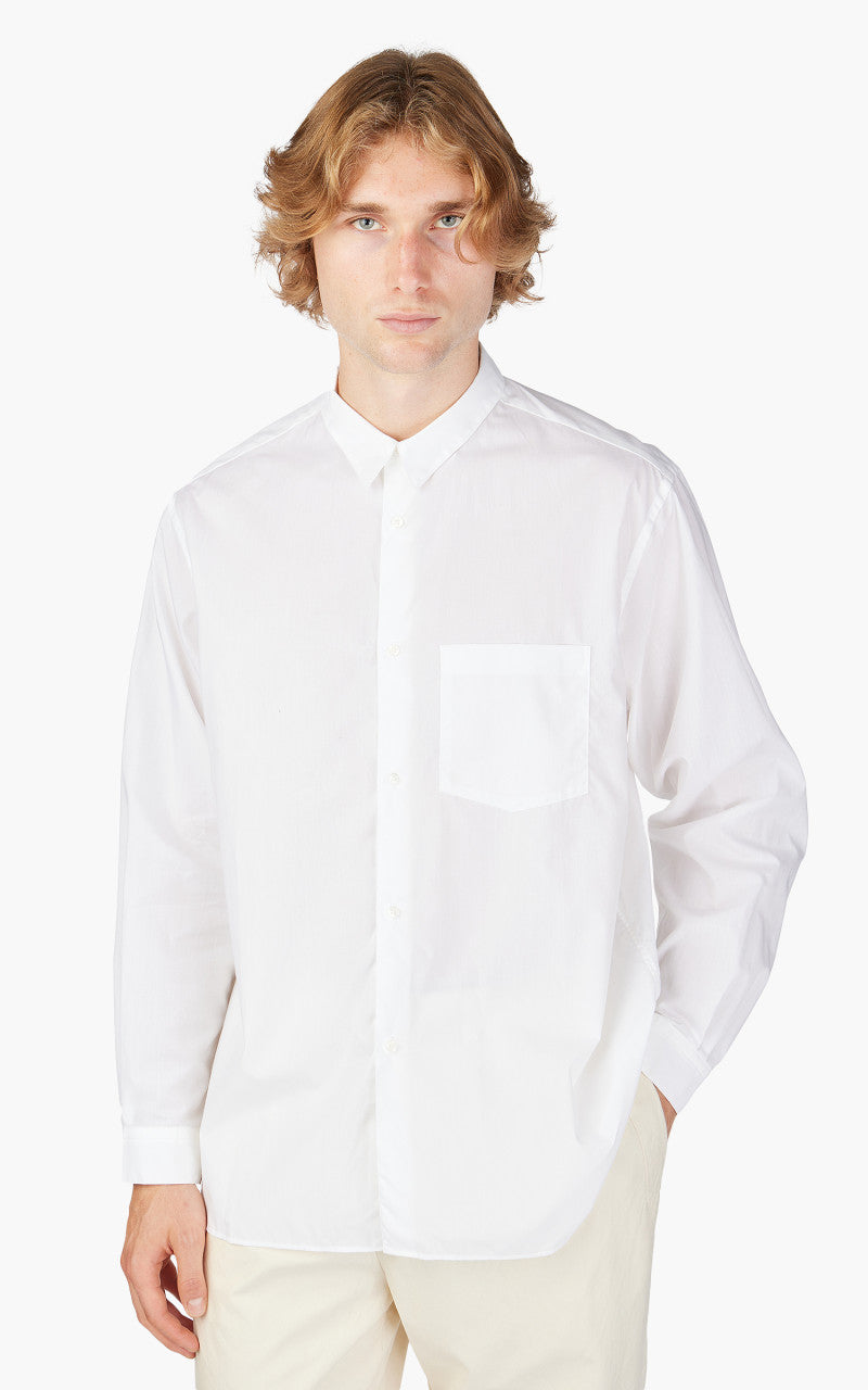 Still By Hand Regular Collar Shirt White