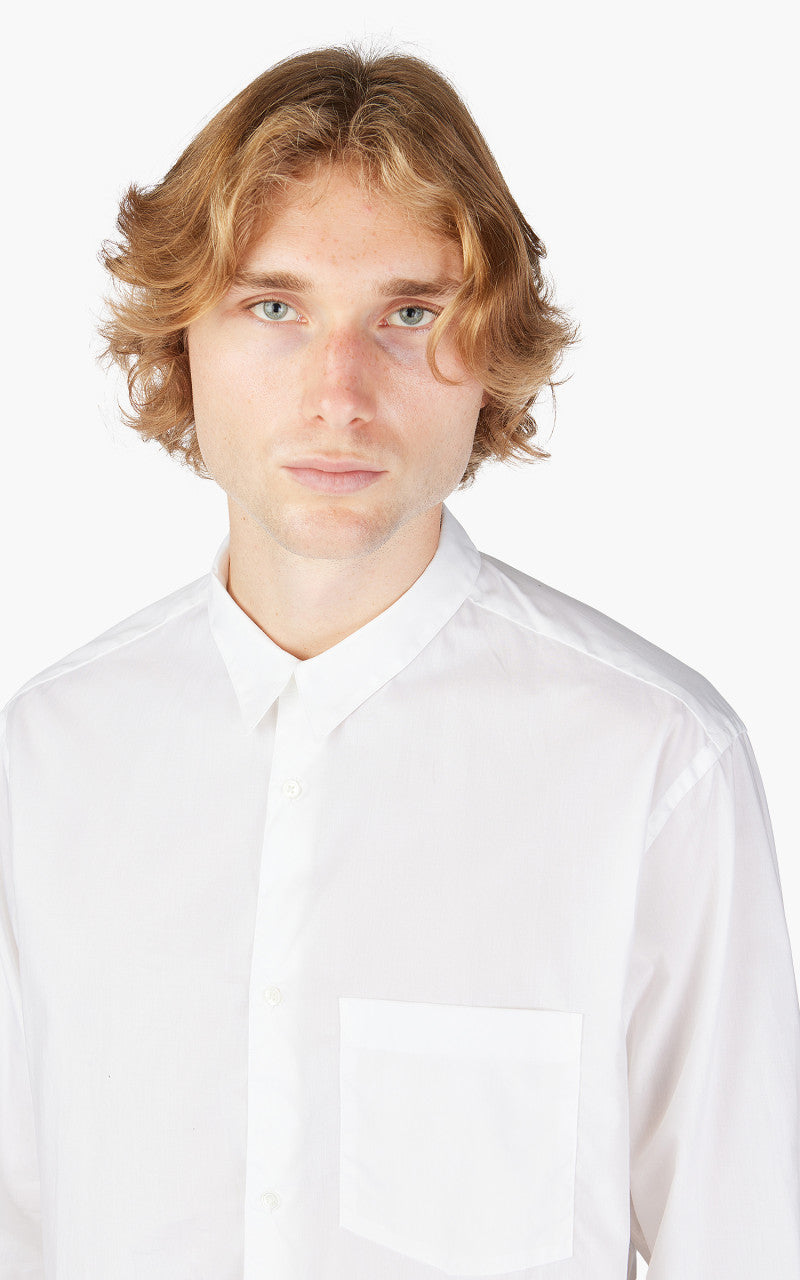 Still By Hand Regular Collar Shirt White