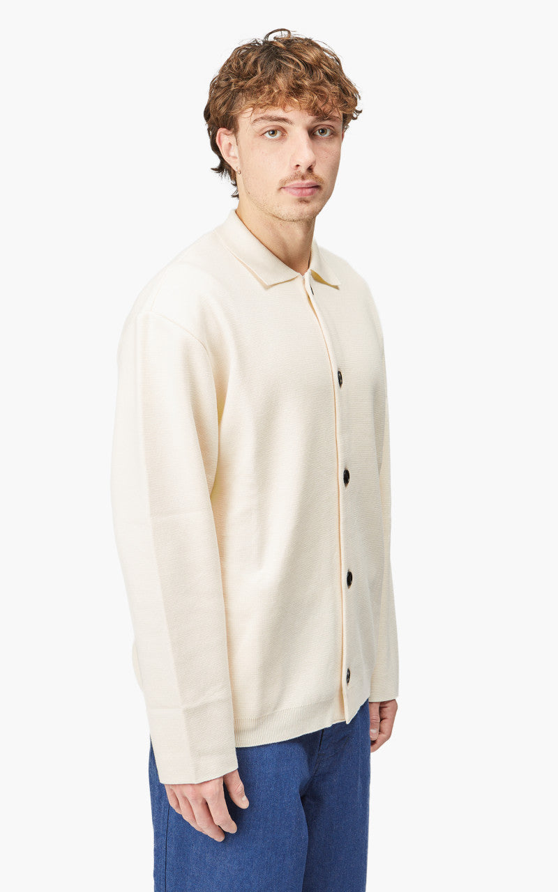 Still By Hand Milano Rib Cardigan Ivory