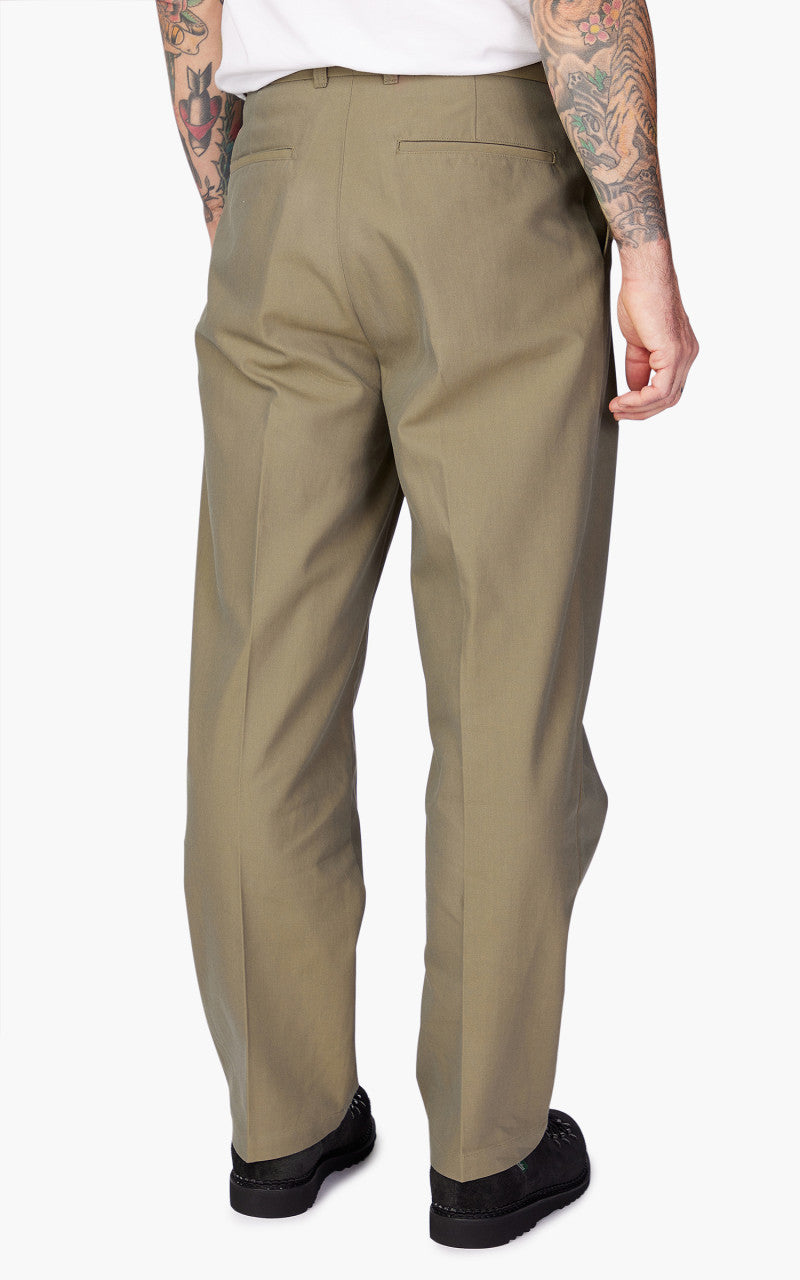 Still By Hand Deep Tuck Pressed Pant Olive