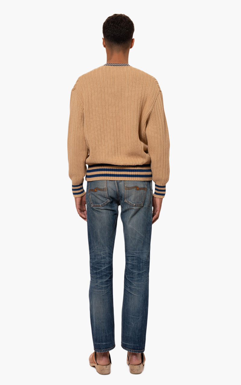 Nudie Jeans Stoffe V-Neck Faded Sun