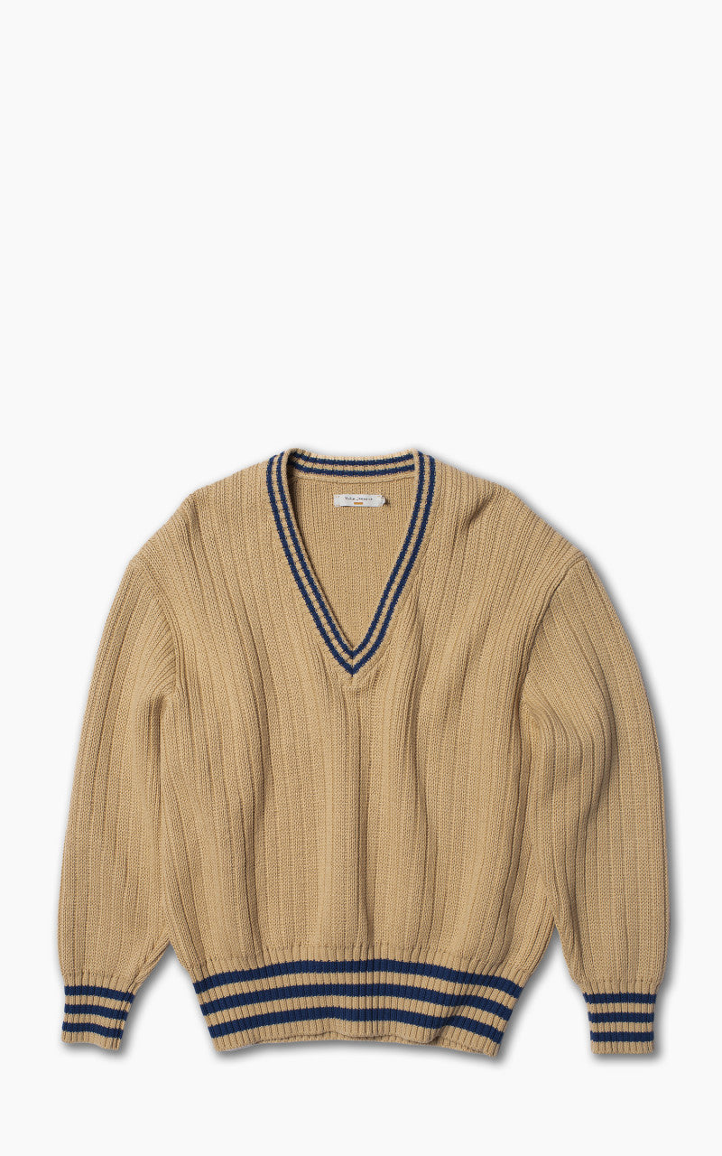 Nudie Jeans Stoffe V-Neck Faded Sun