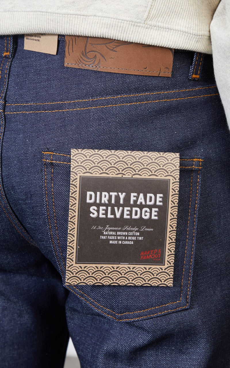 Naked & Famous Denim Strong Guy Dirty Fade Selvedge 14.5oz