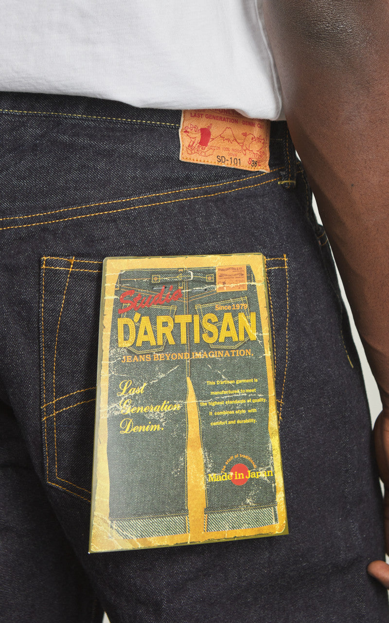 Studio D'Artisan SD-101 Regular Straight Selvedge Jeans One Wash Indigo