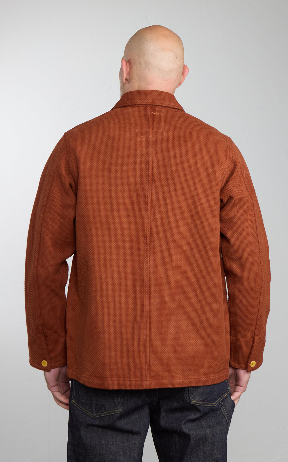 Studio D'Artisan 4632 Amami Oshima Mud-Dyed Sashiko Jacket Brown