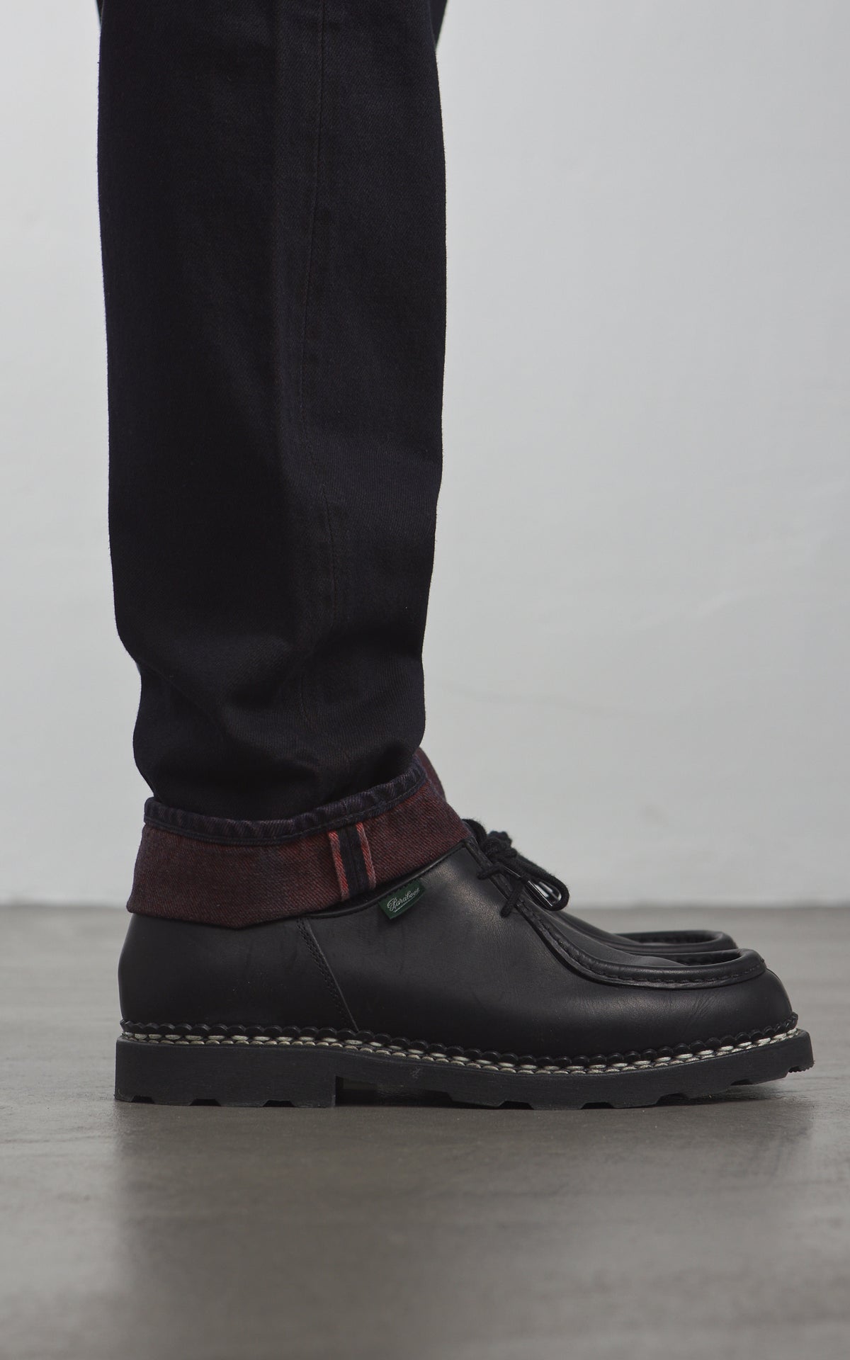 Studio D'Artisan D1908 „Bengala-Dye“ Relaxed Tapered Selvedge Jeans Indigo/Rot