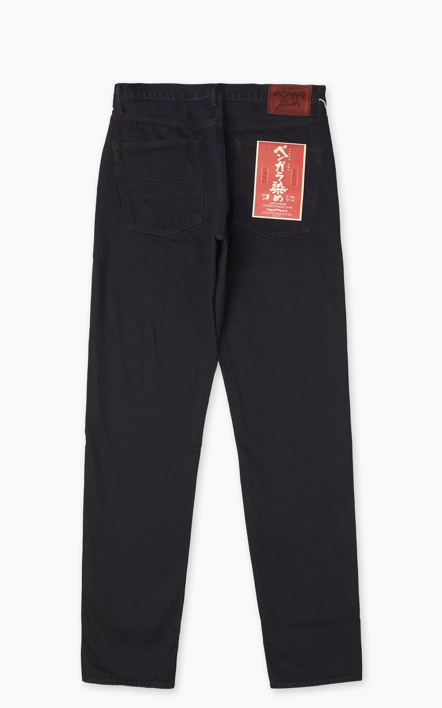 Studio D'Artisan D1908 "Begala-Dye" Relaxed Tapered Selvedge Jeans Indigo/Red