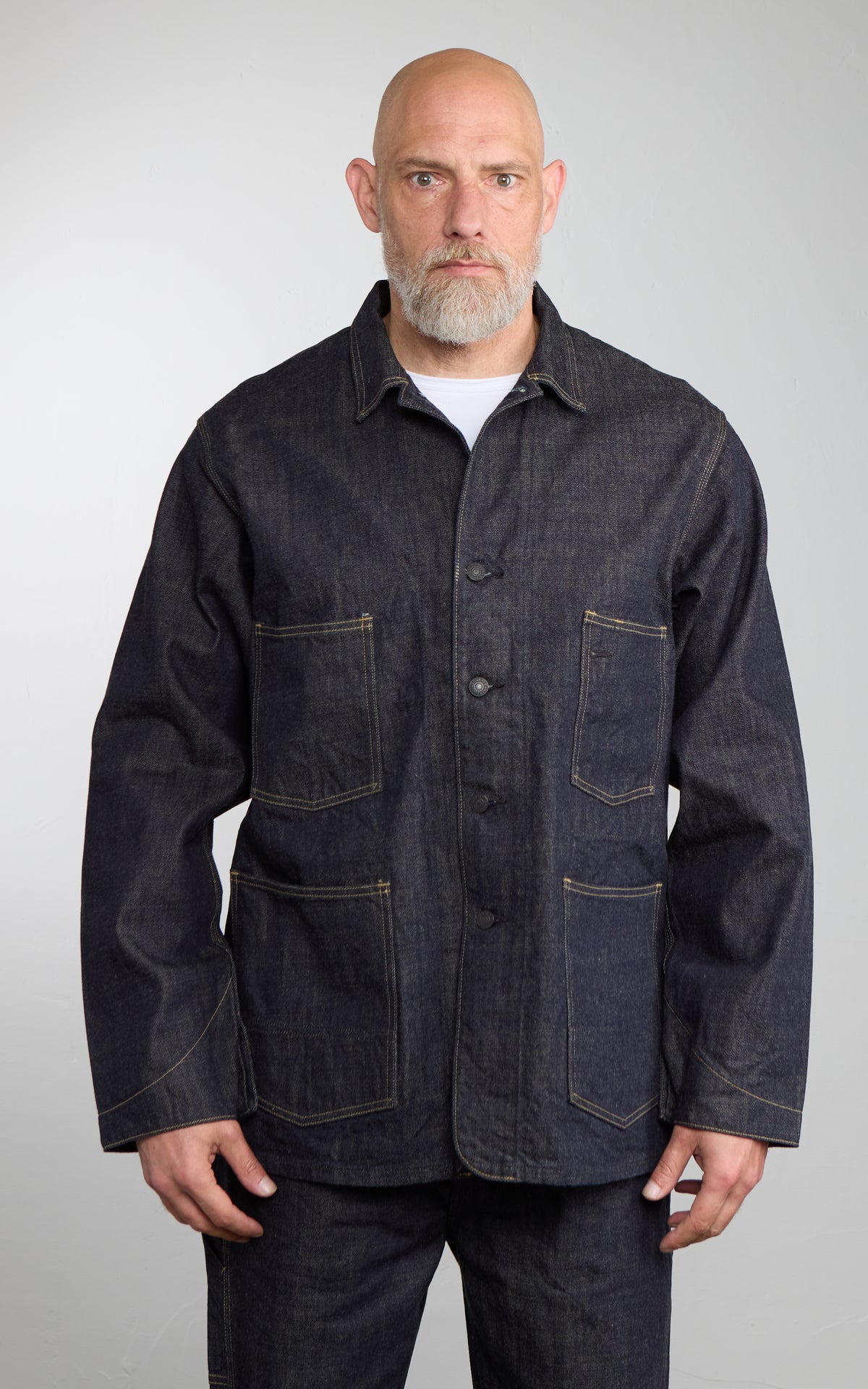 Studio D'Artisan D4650 Fox Denim Railroad Jacket One Wash