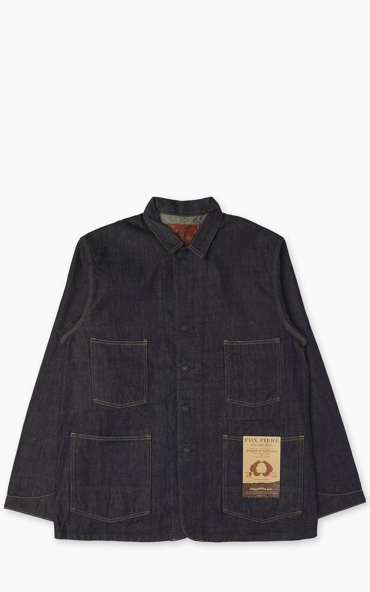 Studio D'Artisan D4650 Fox Denim Railroad Jacket One Wash