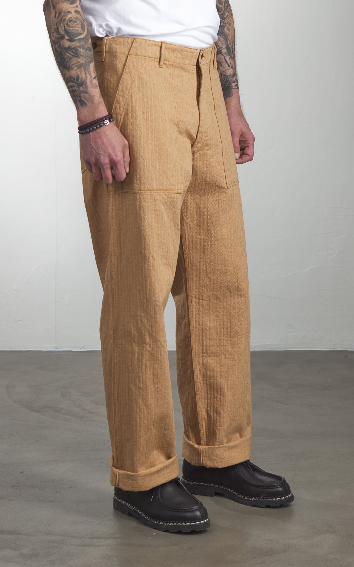 Studio D'Artisan 1917 Fox Cotton Baker Pants Brown