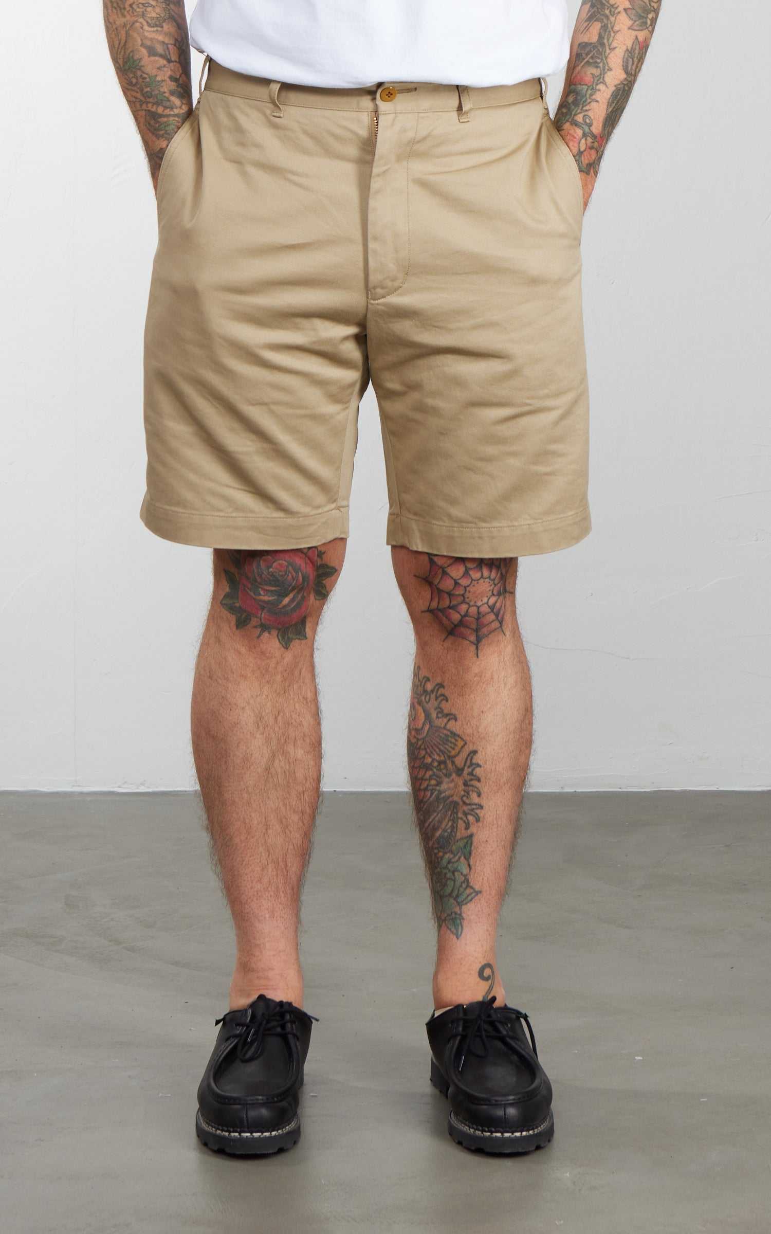 Studio D'Artisan 1925 Chino Shorts Beige