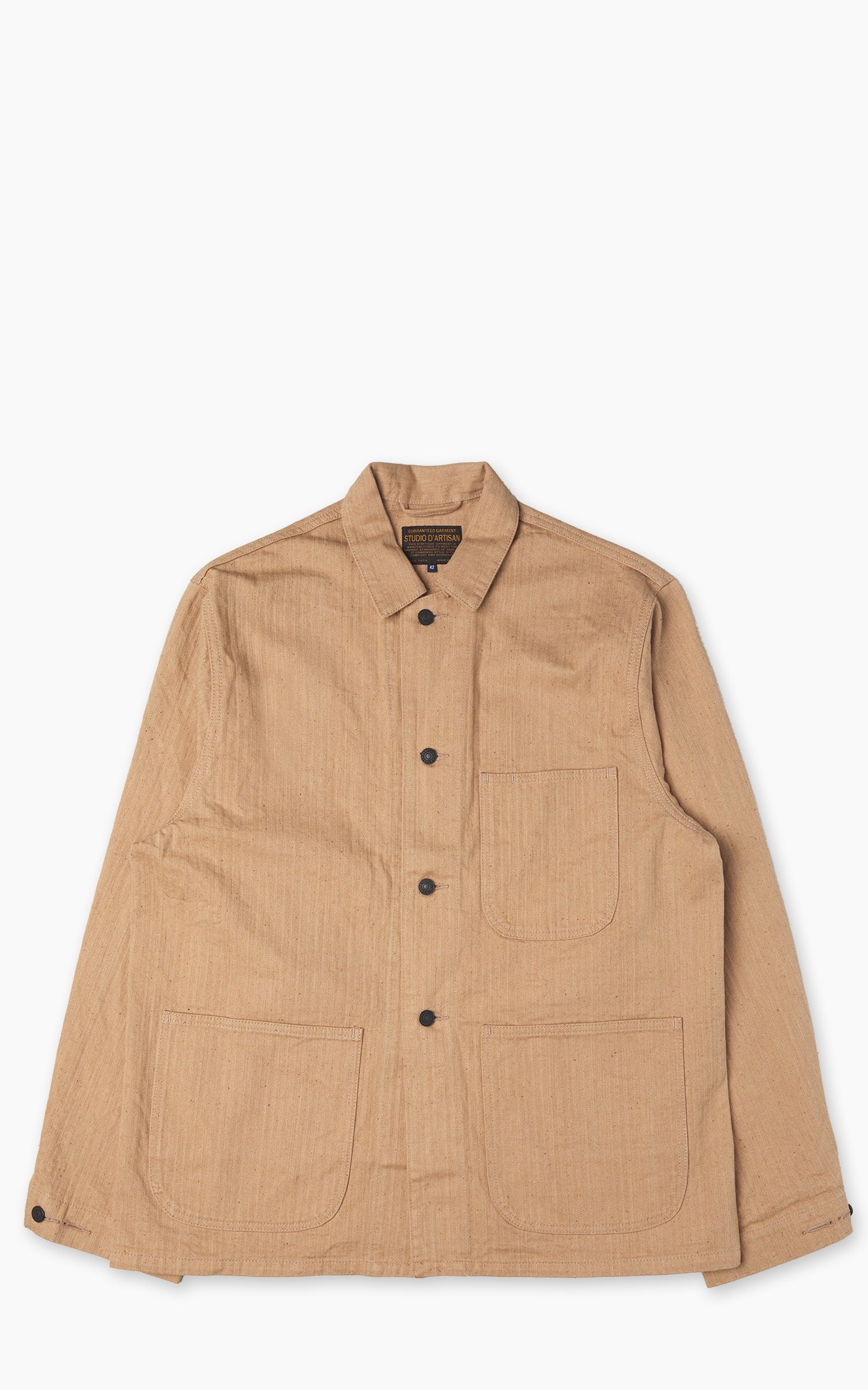 Studio D'Artisan 4638 Fox Cotton Military Coverall Brown