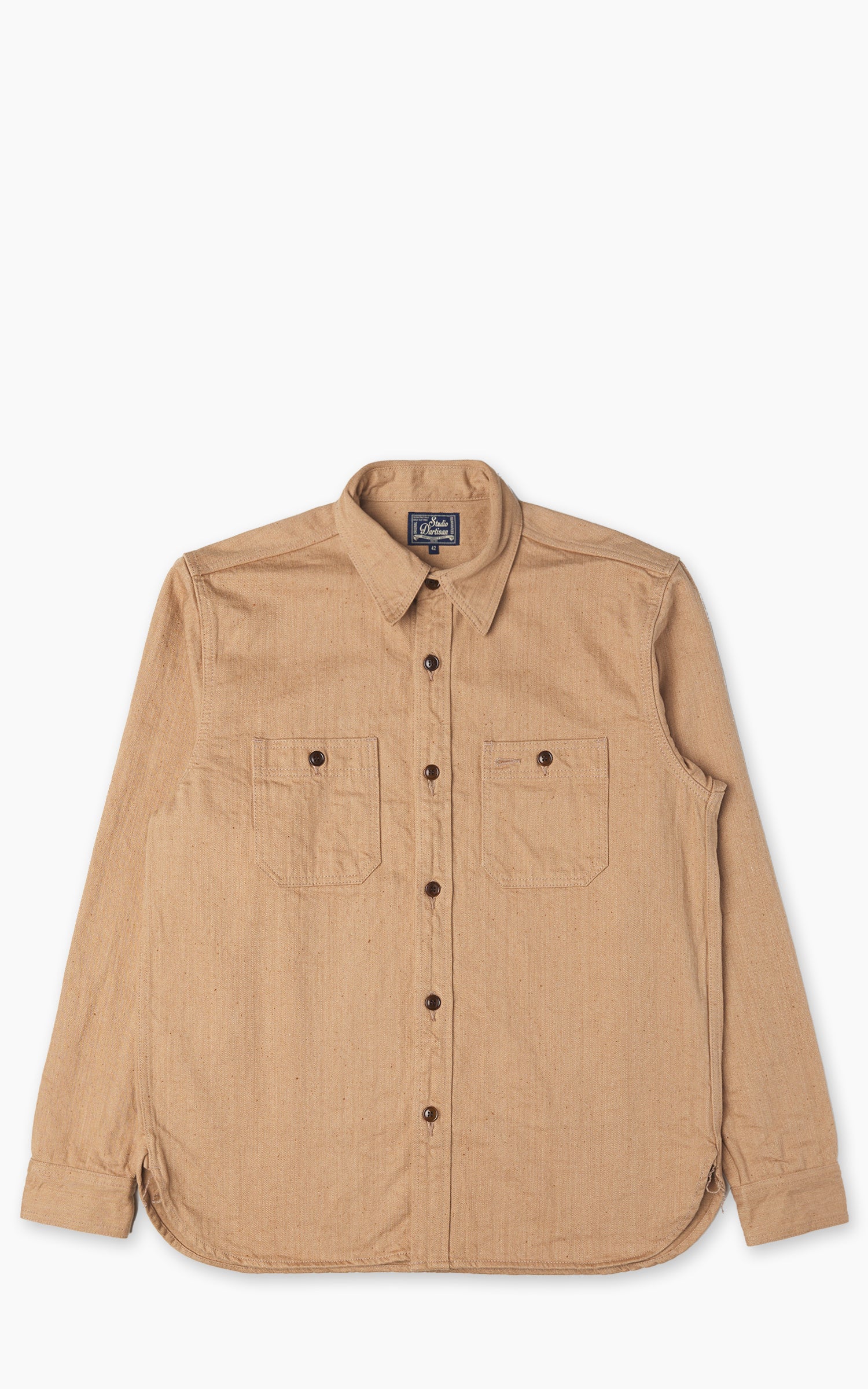 Studio D'Artisan 5740 Fox Cotton Work Shirt Brown