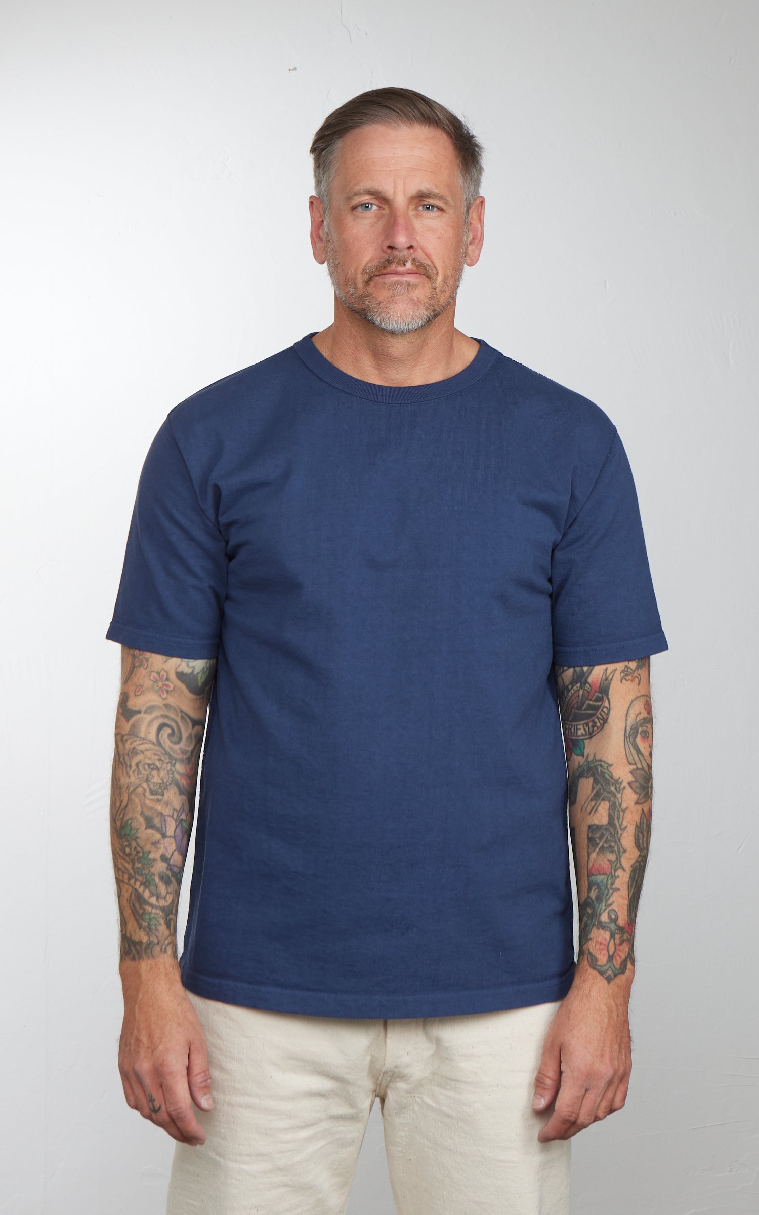Studio D'Artisan 9913 Loopwheeled T-Shirt Pack Navy