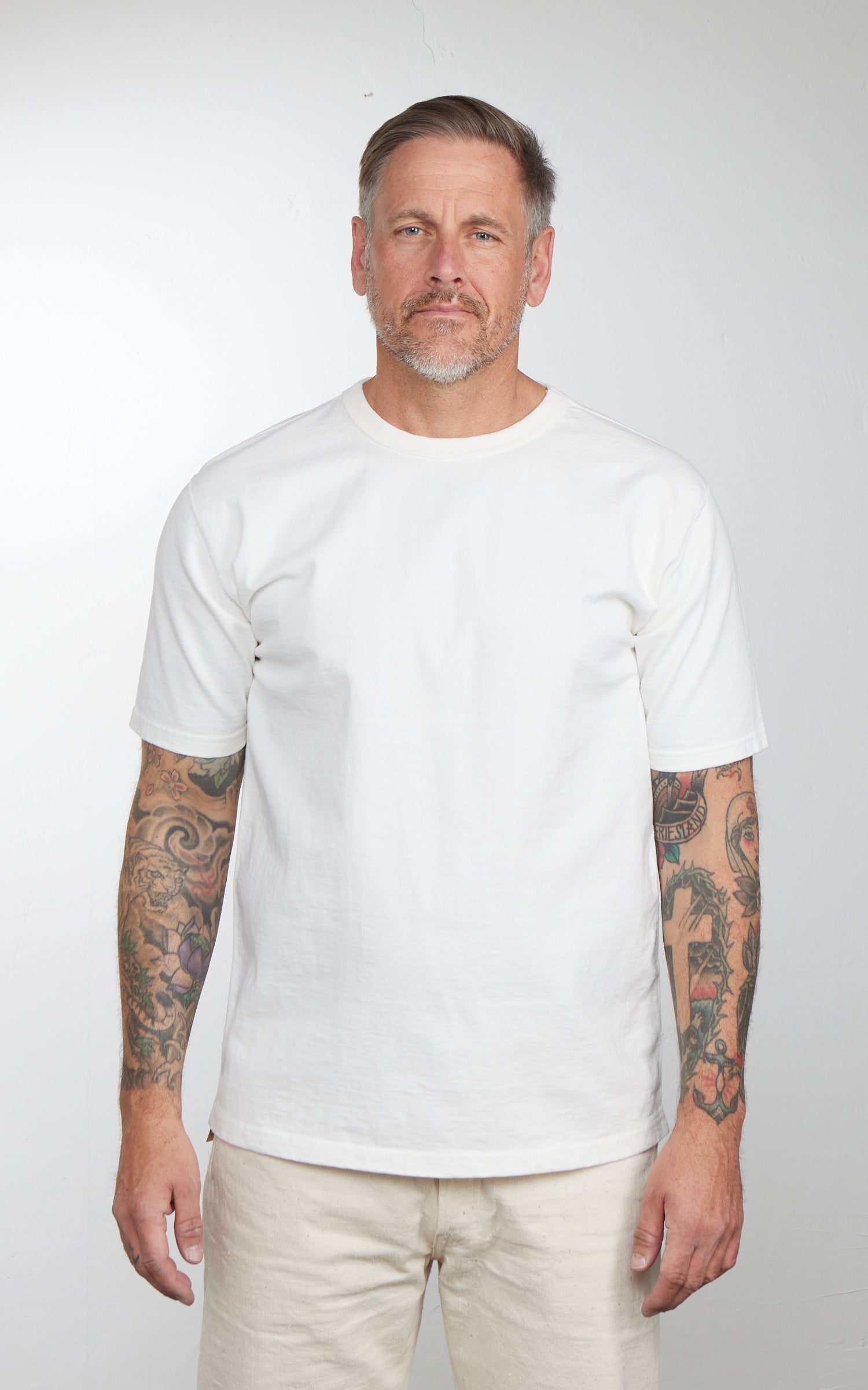 Studio D'Artisan 9913 Loopwheeled T-Shirt Pack White