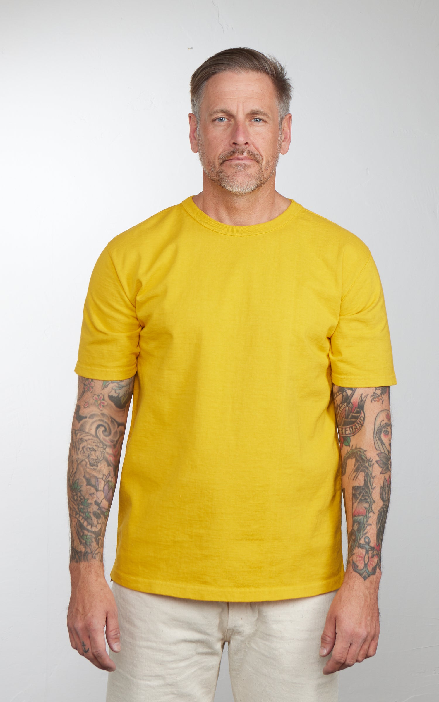 Studio D'Artisan 9913 Loopwheeled T-Shirt Pack Yellow
