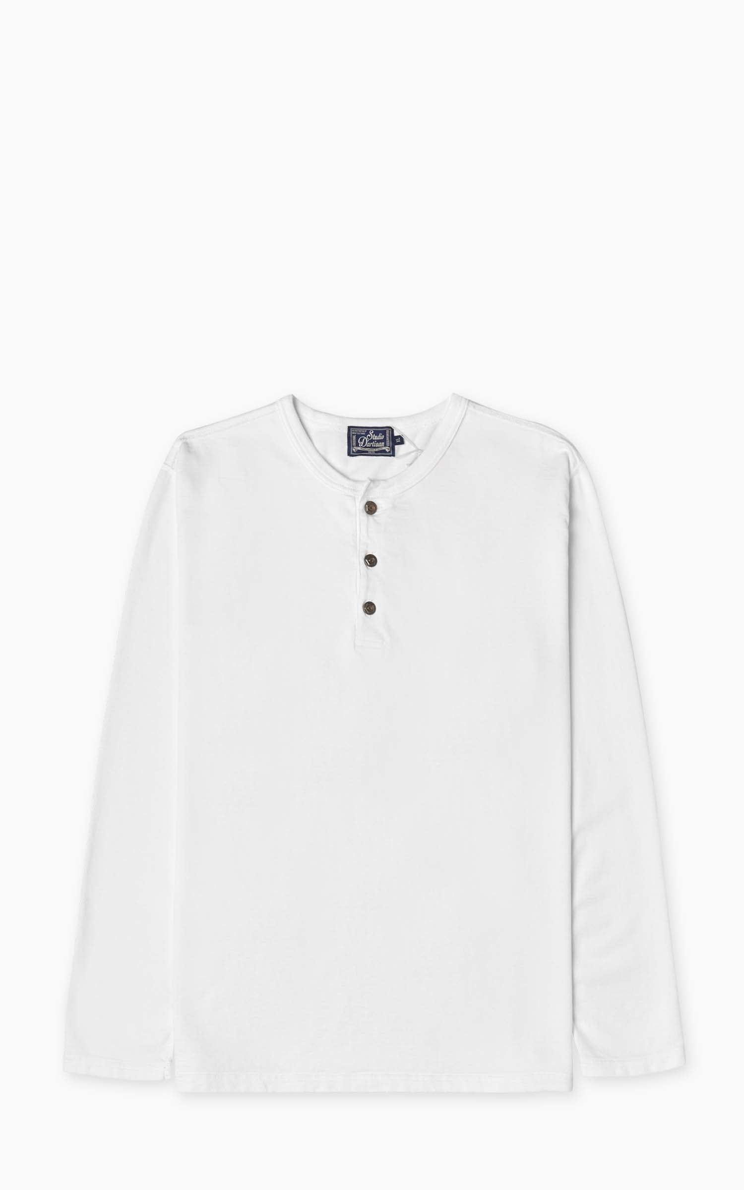 Studio D'Artisan 8187 Suvin Gold Longsleeve Henley White