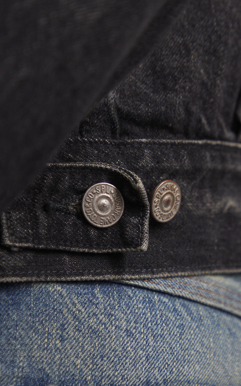 Sugar Cane SC15650H Type-2 Denim Jacket 1953 Model Black Hard Wash