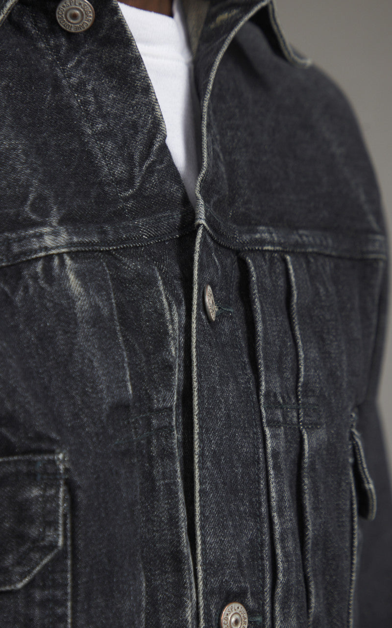 Sugar Cane SC15650H Type-2 Denim Jacket 1953 Model Black Hard Wash