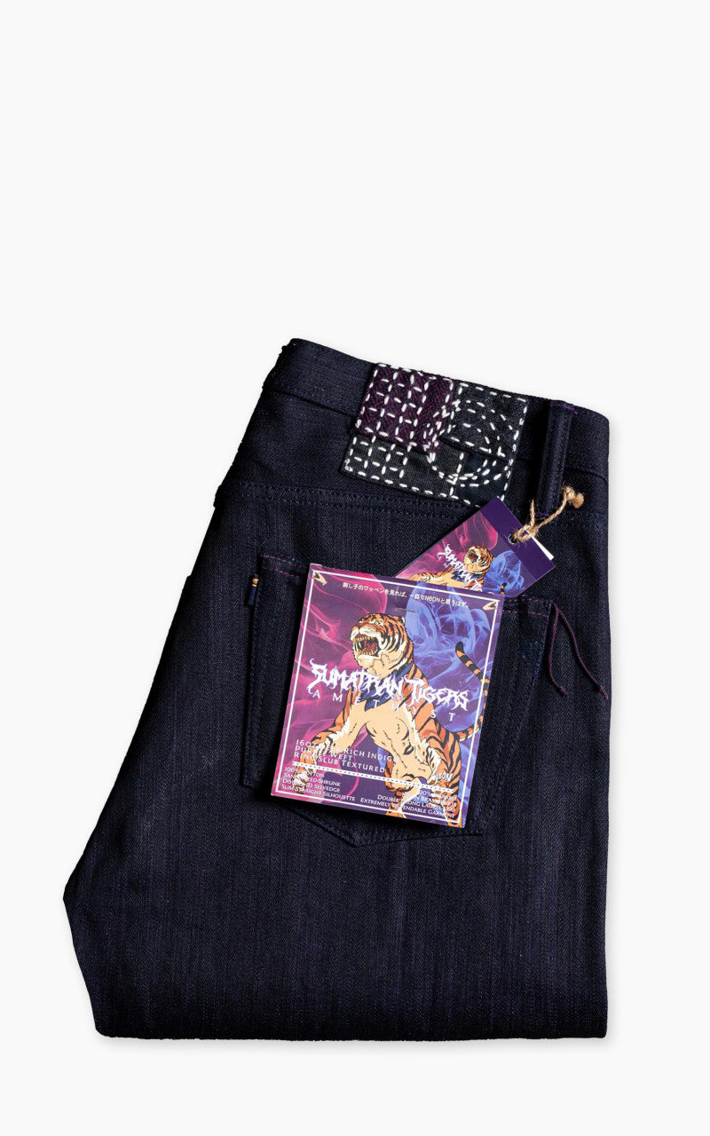NBDN Sumatran Tigers XI Amethyst Slim Straight Selvedge Jeans Indigo 16oz