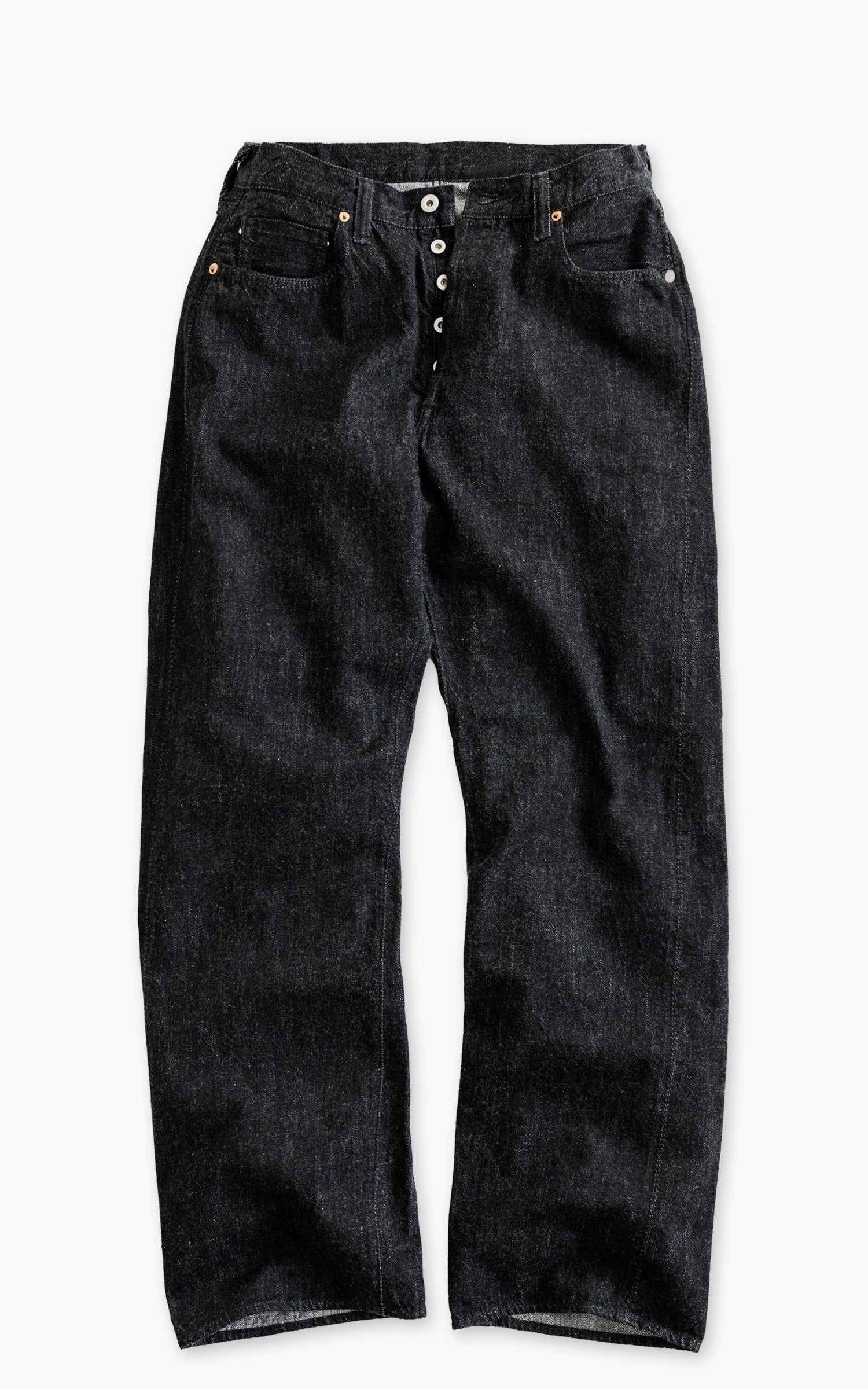 Fullcount S0105BKSSW WWII Model Denim Pants One Wash Black 11.5oz