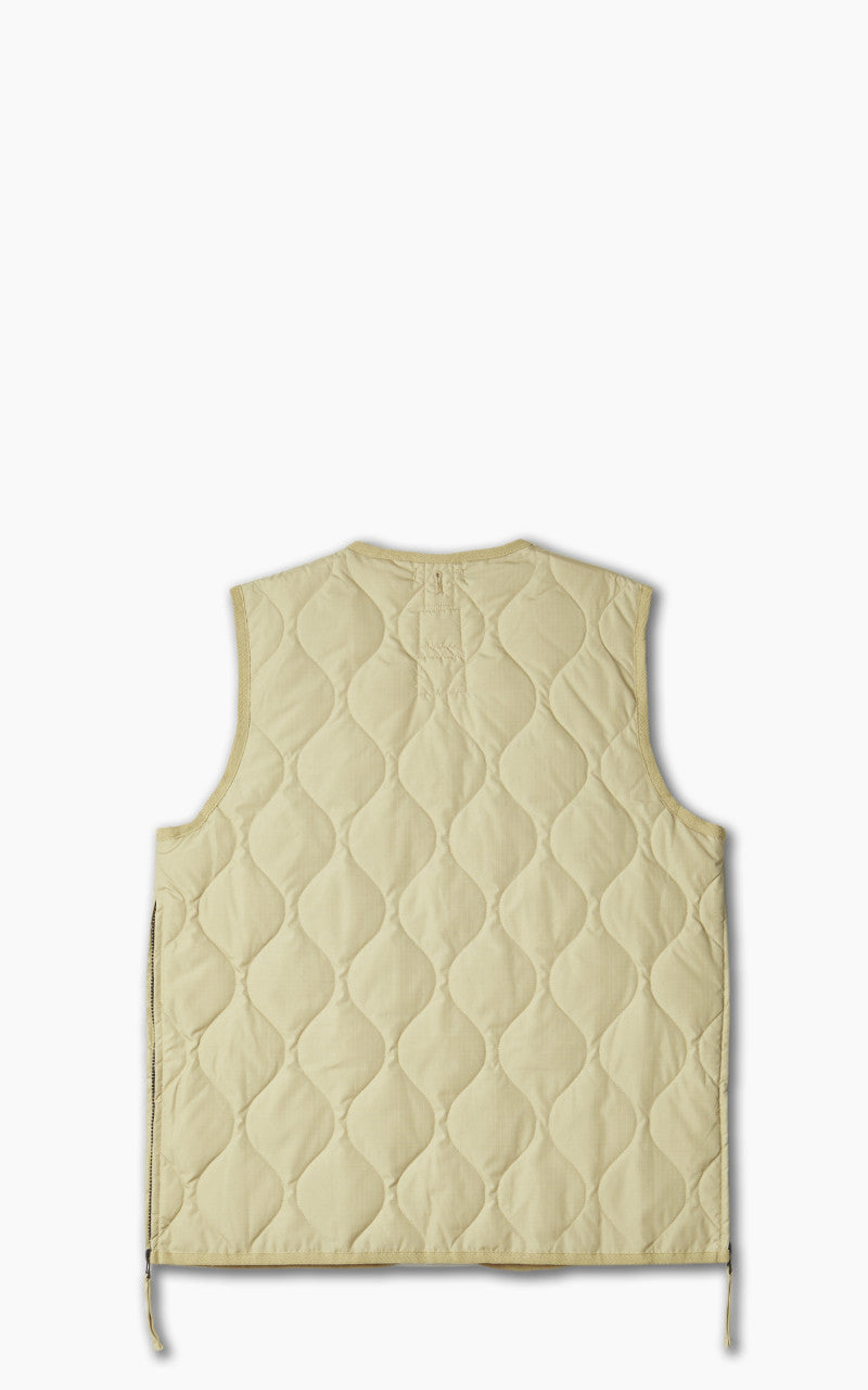 Taion Military Zip V-Neck Down Vest Cream