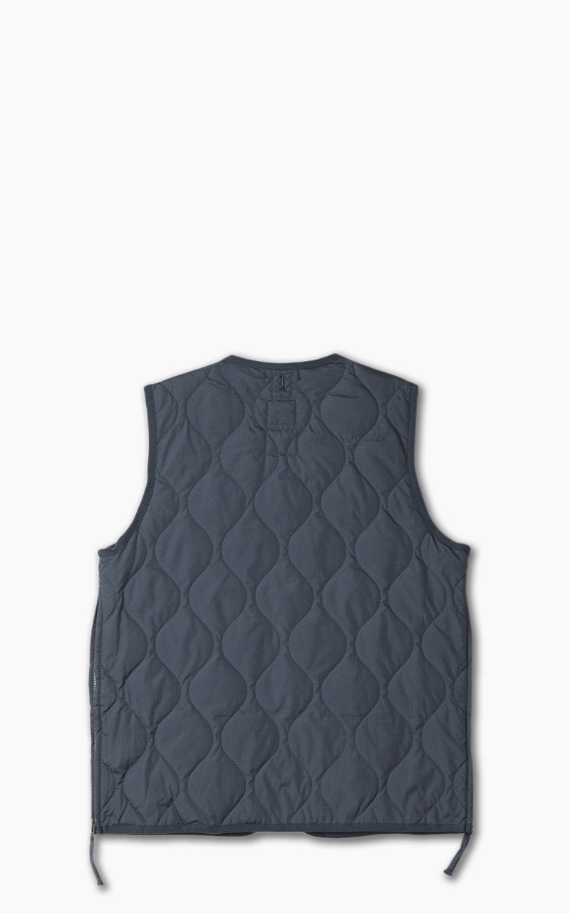 Taion Military Zip V-Neck Vest Dark Navy