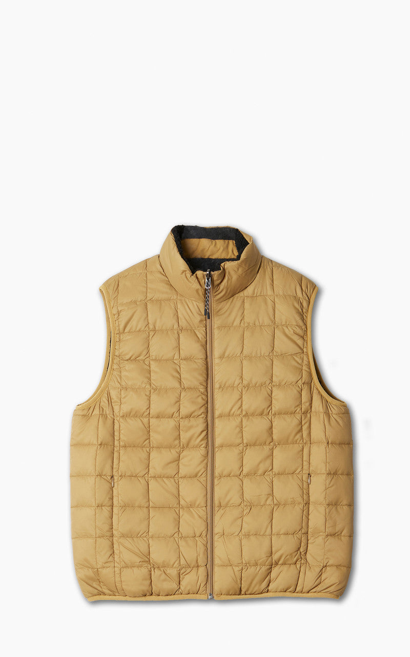Taion Mountain Reversible Down x Boa Vest Beige/Black